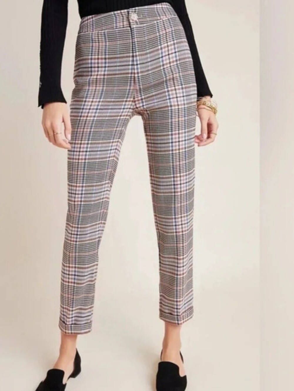 Anthropologie Malcom Plaid Houndstooth Trouser Pants
